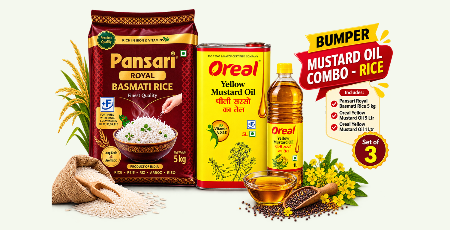BUMPER MUSTARD OIL COMBO -RICE